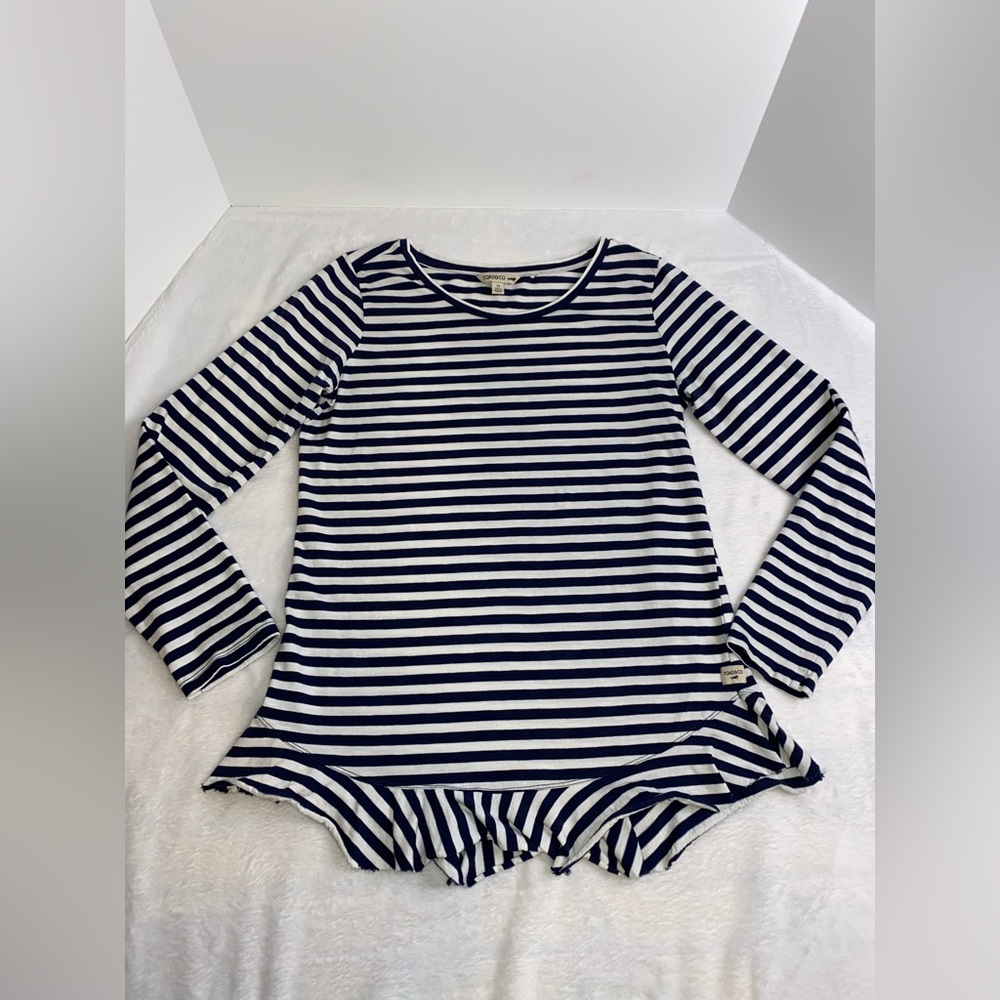 Toad&Co Ladies Navy Stripe Top Size Medium